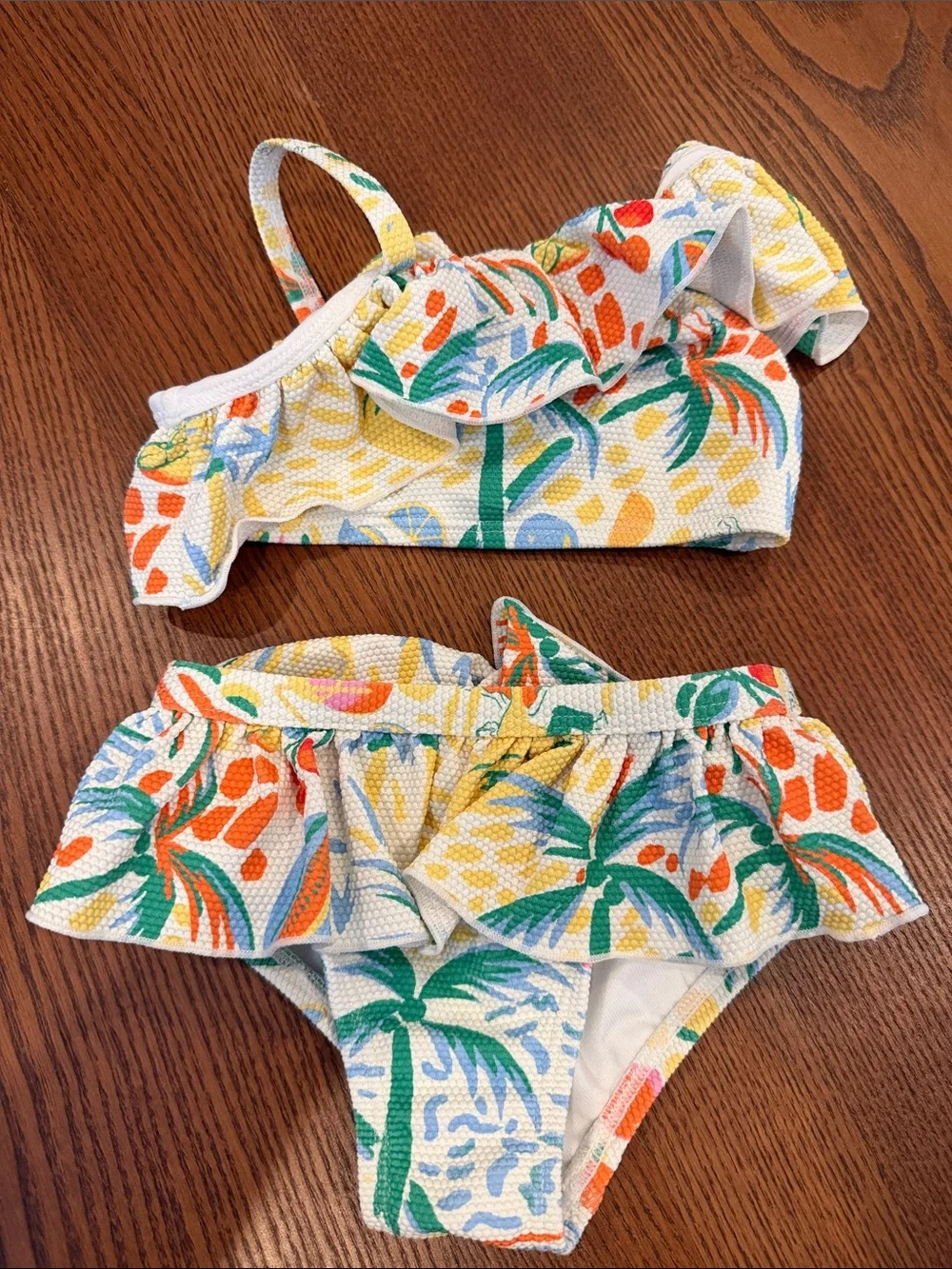 Roller Rabbit Girls' Vacation Off-shoulder Toddler Bikini